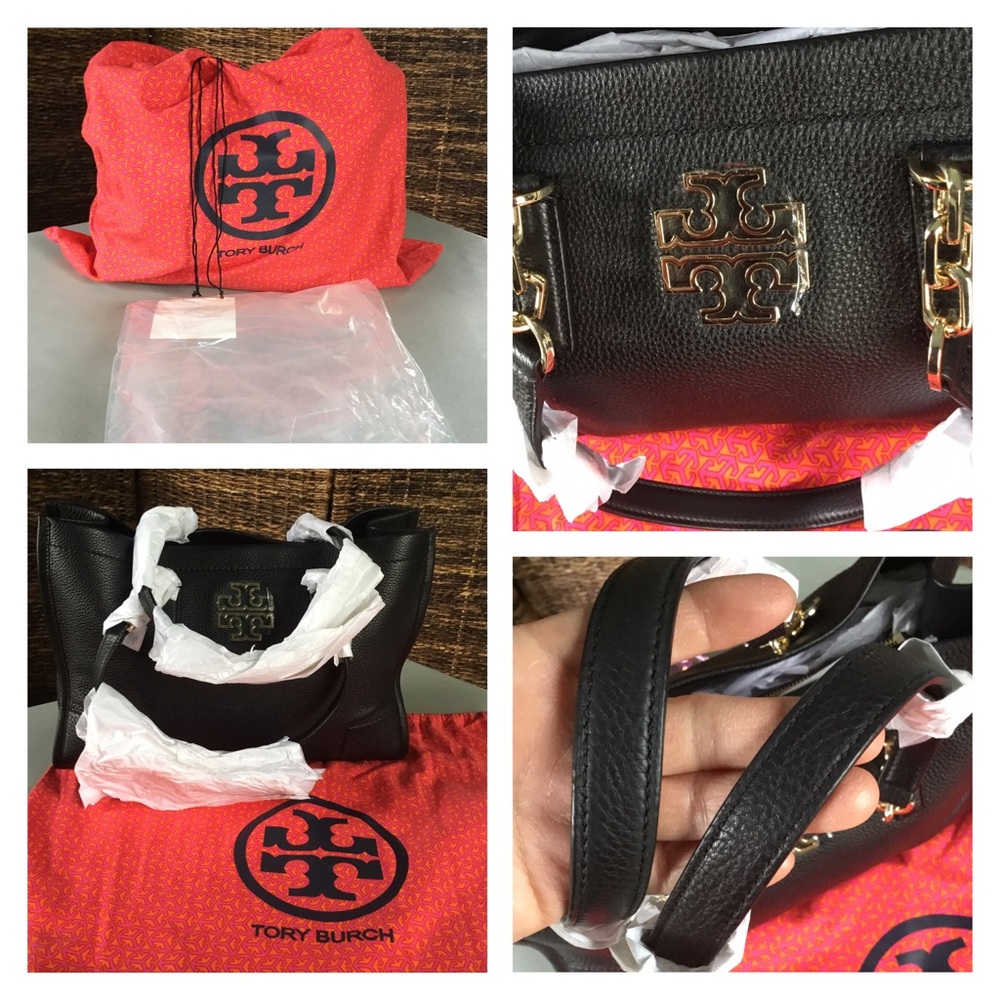 TORY BURCH LARGE LEATHER TOTE WITH MUCH SPACE INNER POCKETS LARGE DUST BAG - Picture 16 of 16
